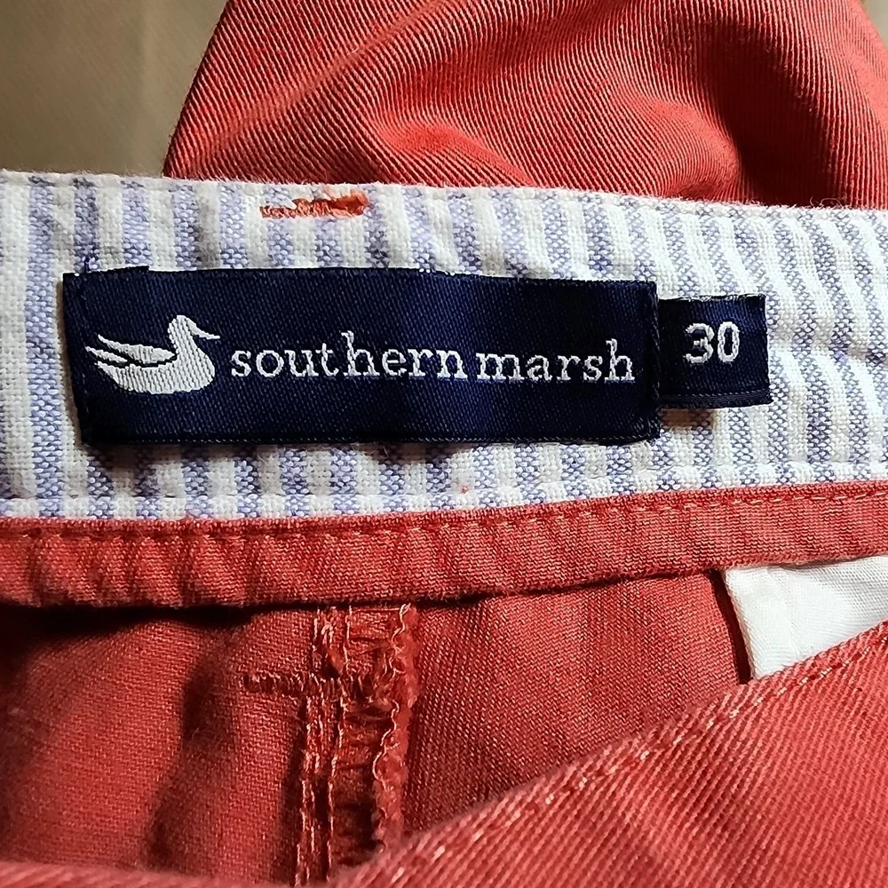 Southern Marsh The Regatta Flat Front Shorts Mens Size 30 NWT Reddish/Pink